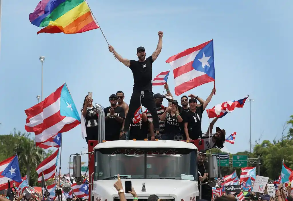 Masivo reclamo de la renuncia del gobernador de Puerto Rico