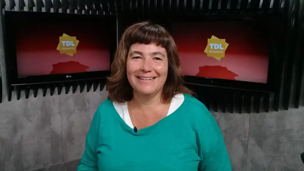 Gisela Giamberardino en el desayuno de Tandil Despierta