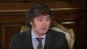 Javier Milei durante una entrevista en la BBC.