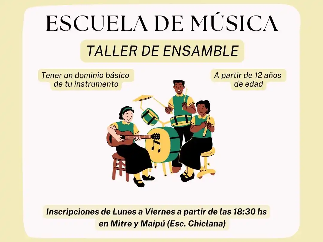 La Escuela de Música de Gualeguay lanza un nuevo Taller de Ensamble