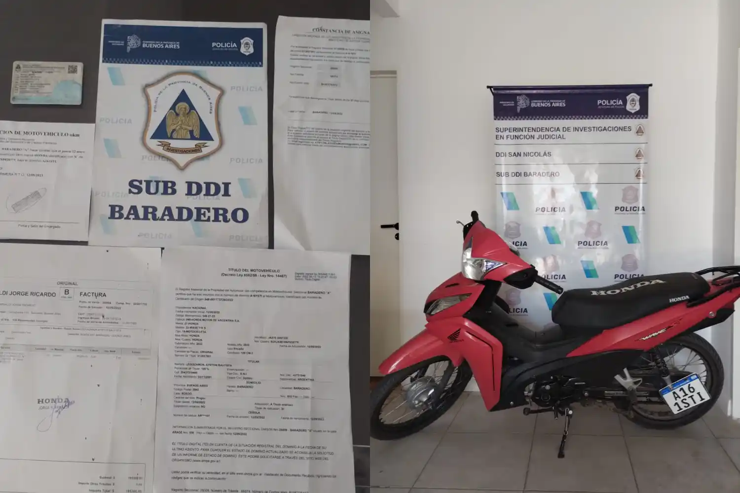 Vendió una moto robada y concretó la transacción en la esquina de la Comisaría: lo allanaron por estafa