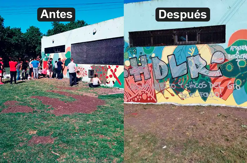Repudian hecho de vandalismo en mural de la Biblioteca Parlante