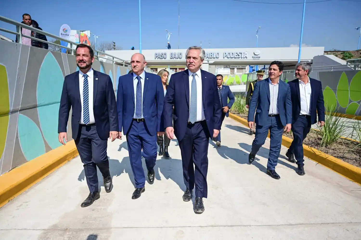 Con la presencia de Alberto Fernández, se inauguró el primer paso bajo nivel de la historia en Escobar