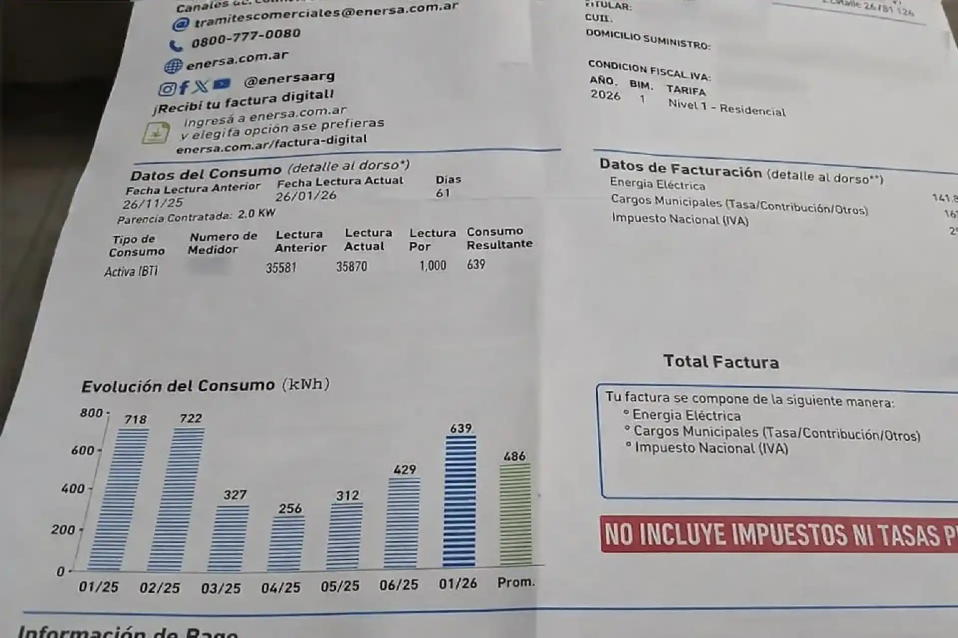 El Ente Provincial Regulador de la Energía prorrogó la suspensión de aumentos en la tarifa eléctrica