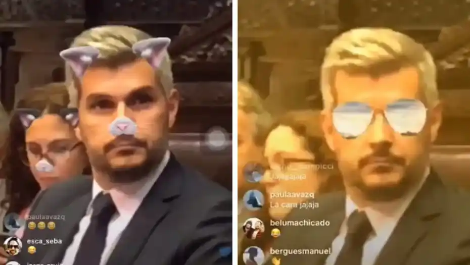 Una diputada usó filtros de Instagram para burlarse de Marcos Peña