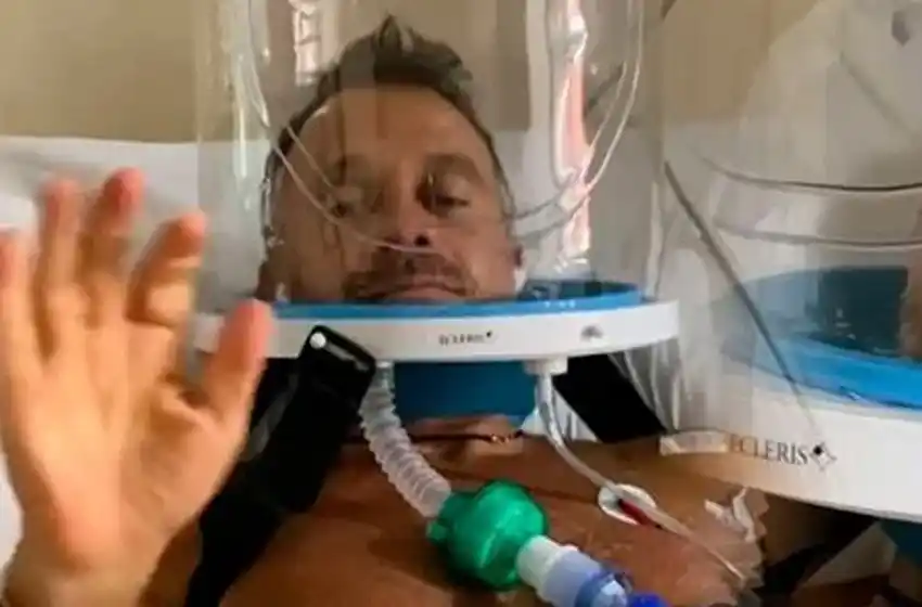 El impactante video de Sergio Lapegüe en terapia intensiva