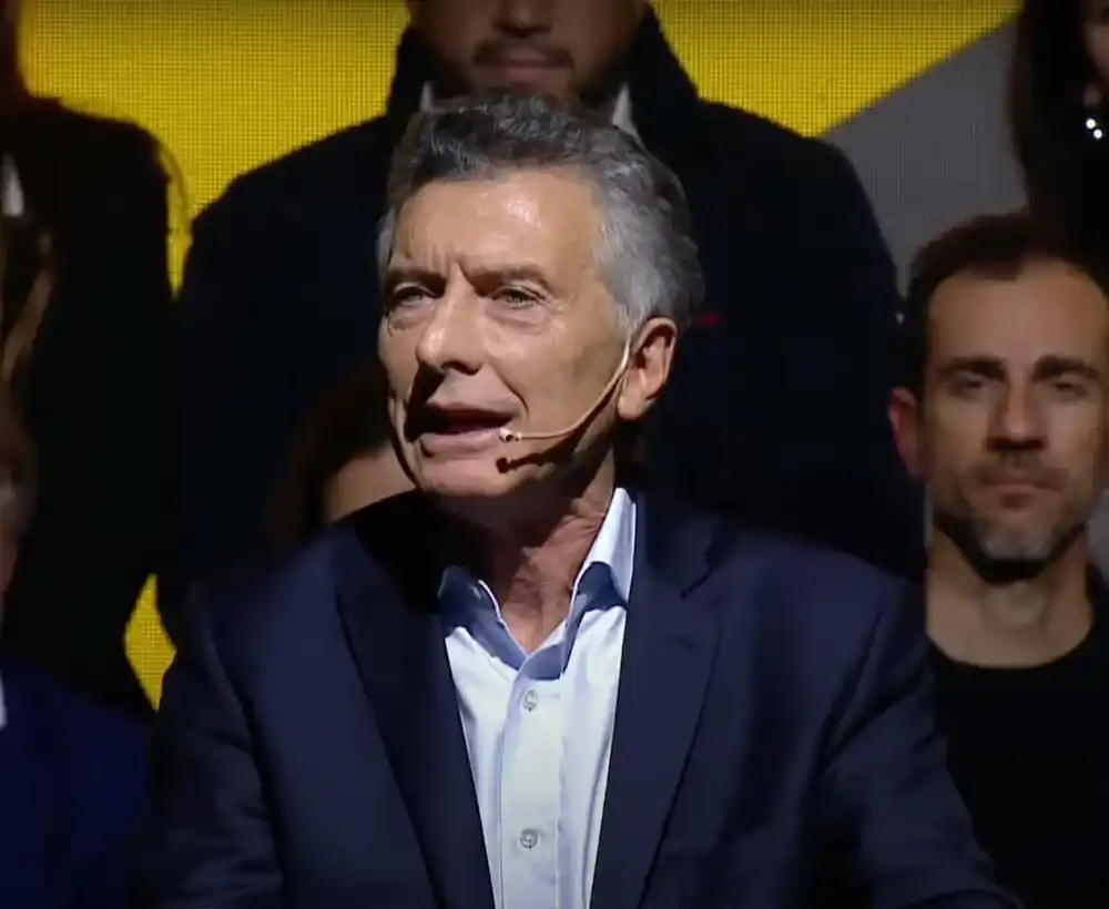 Mauricio Macri durante el acto de relanzamiento del PRO.
