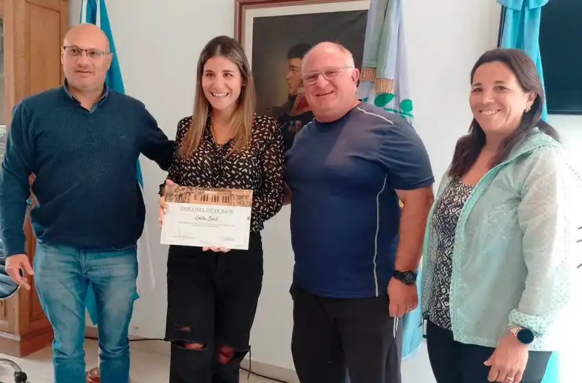 Intendente Reino recibió a una destacada atleta