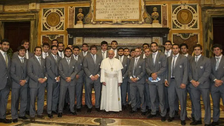 El Papa Francisco recibió a Los Pumas en el Vaticano