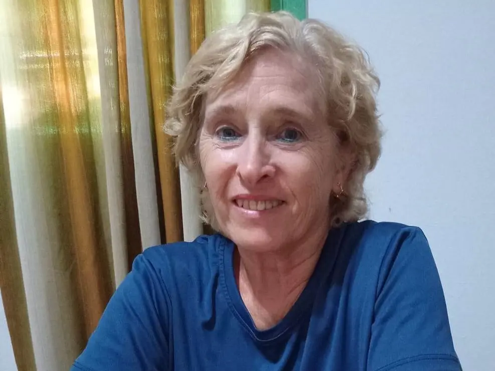 Nancy Arbulu, presidente de la Liga Popular de Lucha Contra el Cáncer, en A.G. Chaves