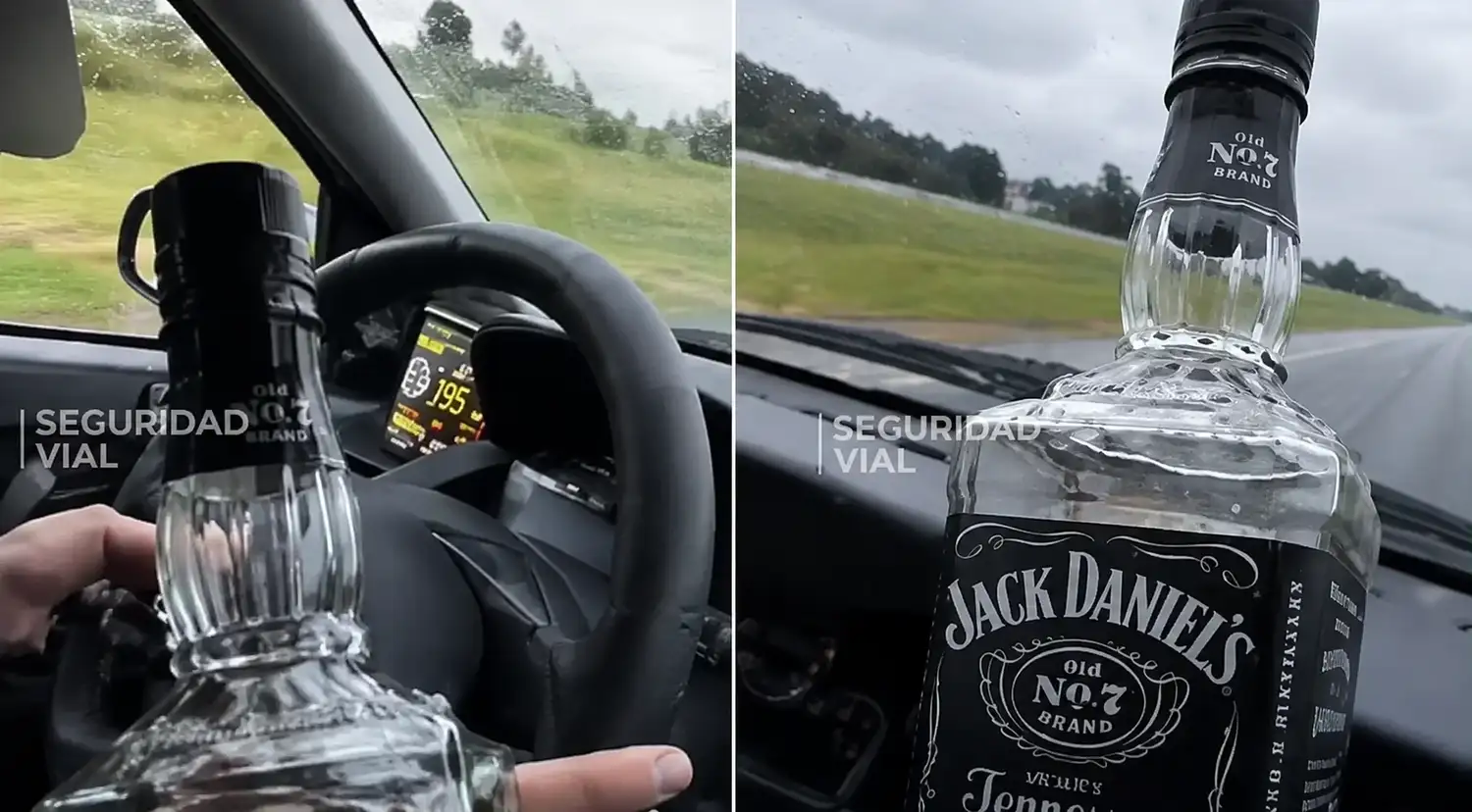 Un conductor de 46 años quedó bajo la mira de las autoridades después de grabarse mientras circulaba por la Ruta 2.
