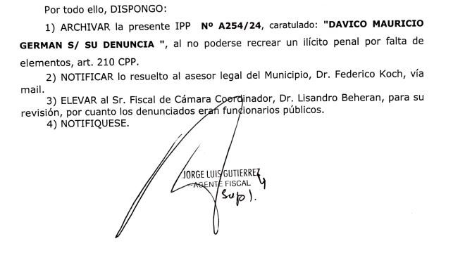 denuncia tanque de agua archivada