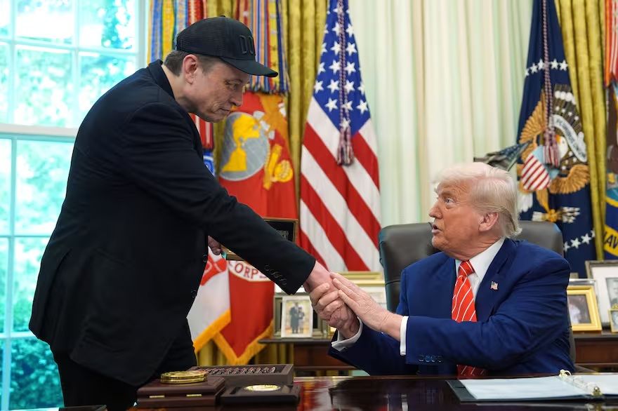 Elon Musk en su buen momento con Trump