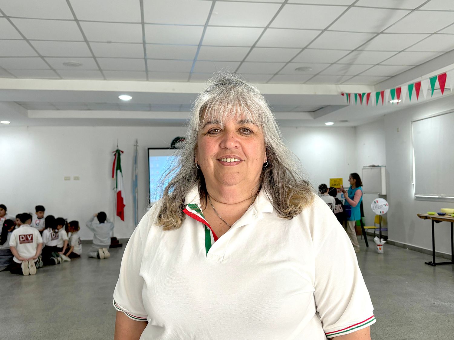 Marité Perrella. Coordinadora del área de italiano del colegio Leonardo Da Vinci, Mar del Plata.