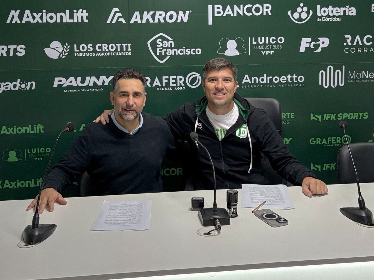 Emanuel Amali, presidente de El Tala (izq.) y Andrés Barovero, presidente de Sportivo (der).
