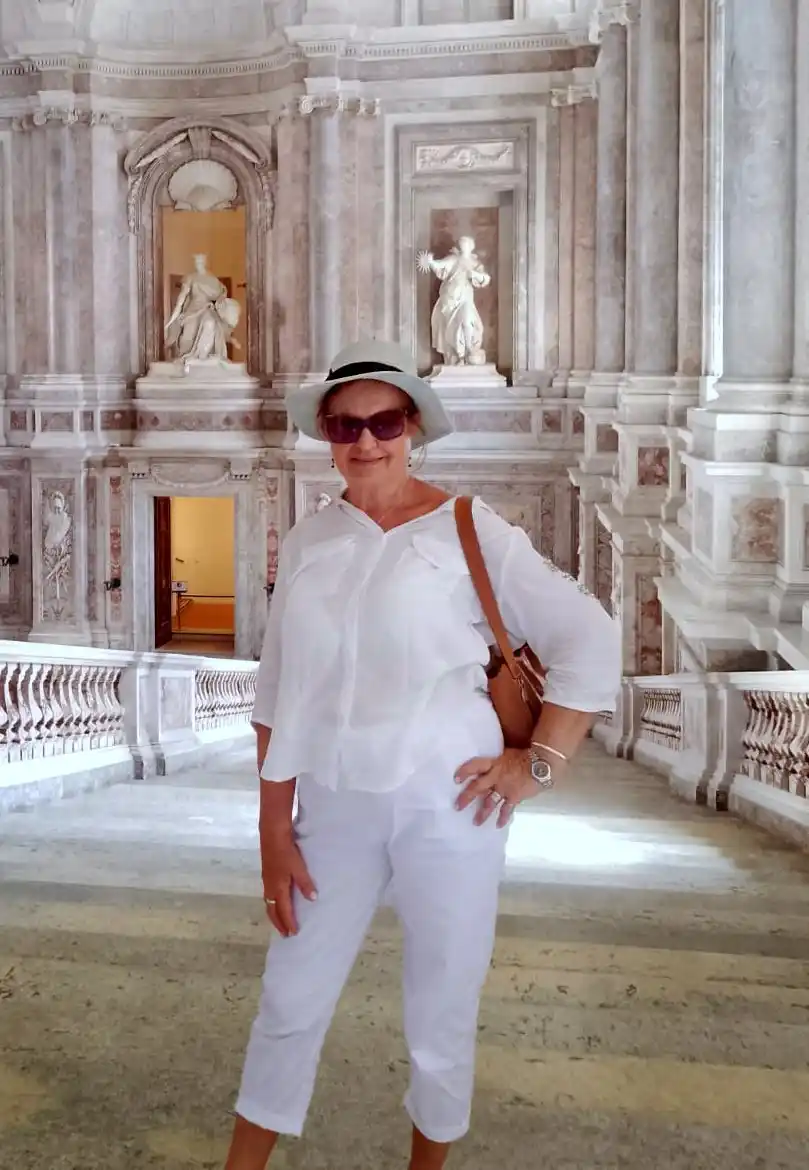 Martha en el Palacio de la Regina en Caserta-