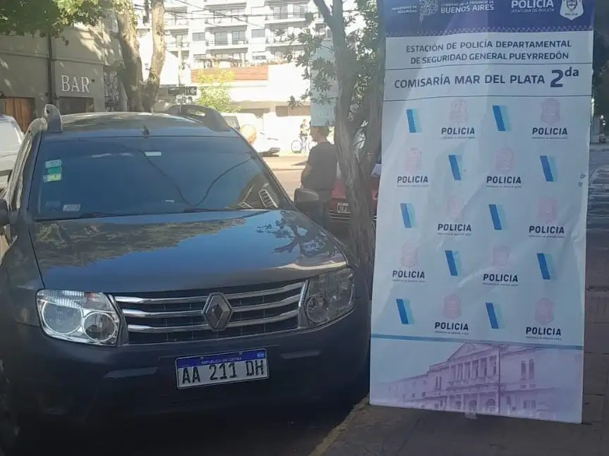 El auto fue detectado cuando circulaba por el macrocentro marplatense.