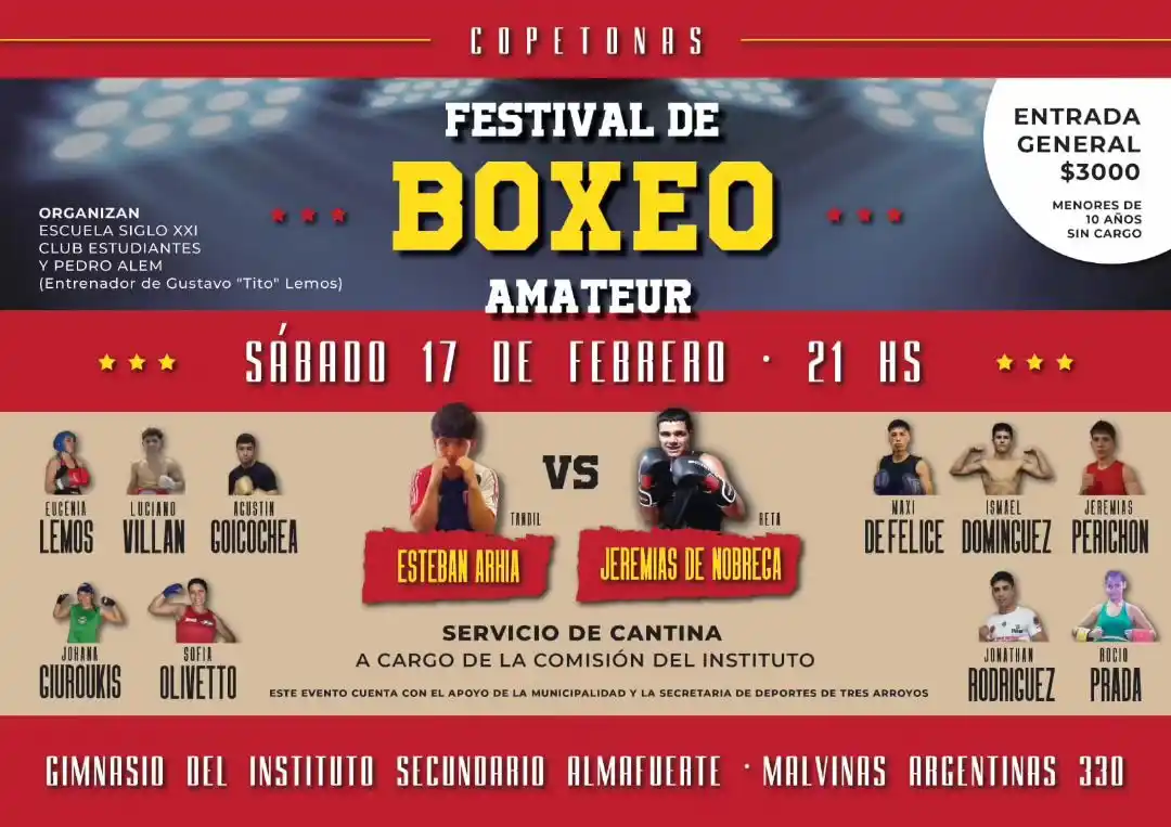 Velada de boxeo amateur en Copetonas