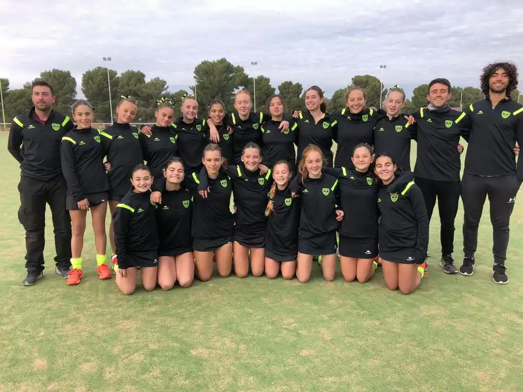 El plantel de la Federación Tandilense en Bahía Blanca.