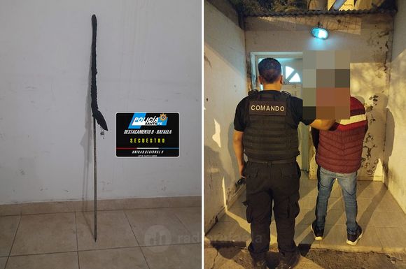 Violento episodio: con un "hierro" en la mano amenazó a un hombre y terminó detenido