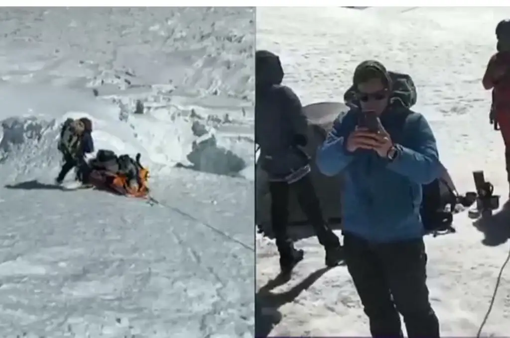 Avalancha en la montaña Huascarán