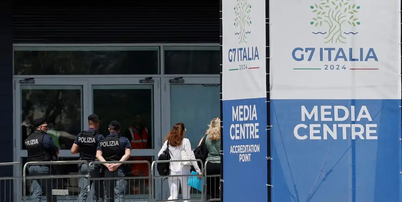 Operativos para la recepción del G7 en Italia. Crédito: Louisa Gouliamaki/Reuters