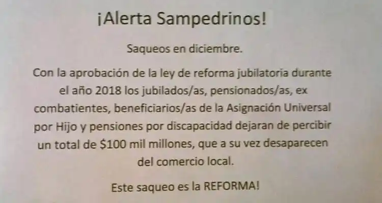 Tras la polémica por volantes con la leyenda “saqueos en diciembre”, Militancia para la Victoria emitió una aclaración