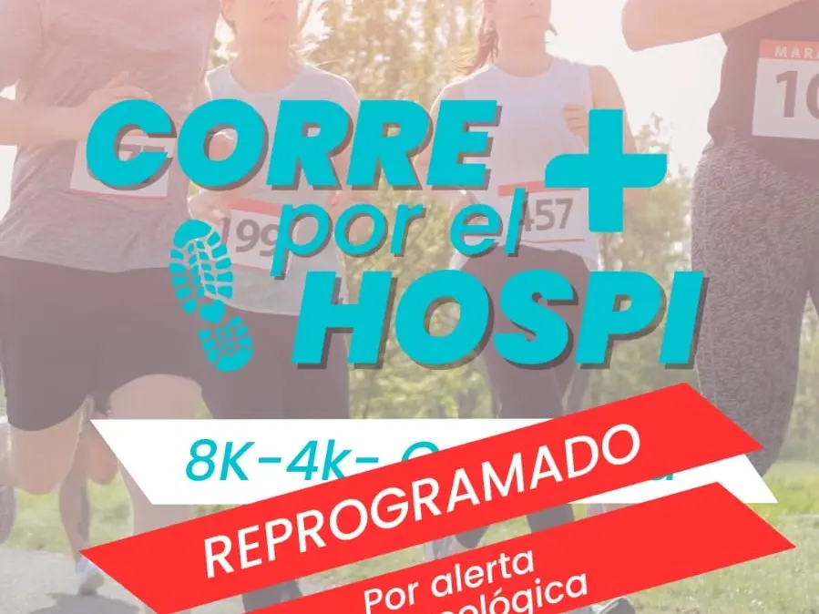 Se reprogramó la carrera “Corre por el Hospi” por alerta meteorológica