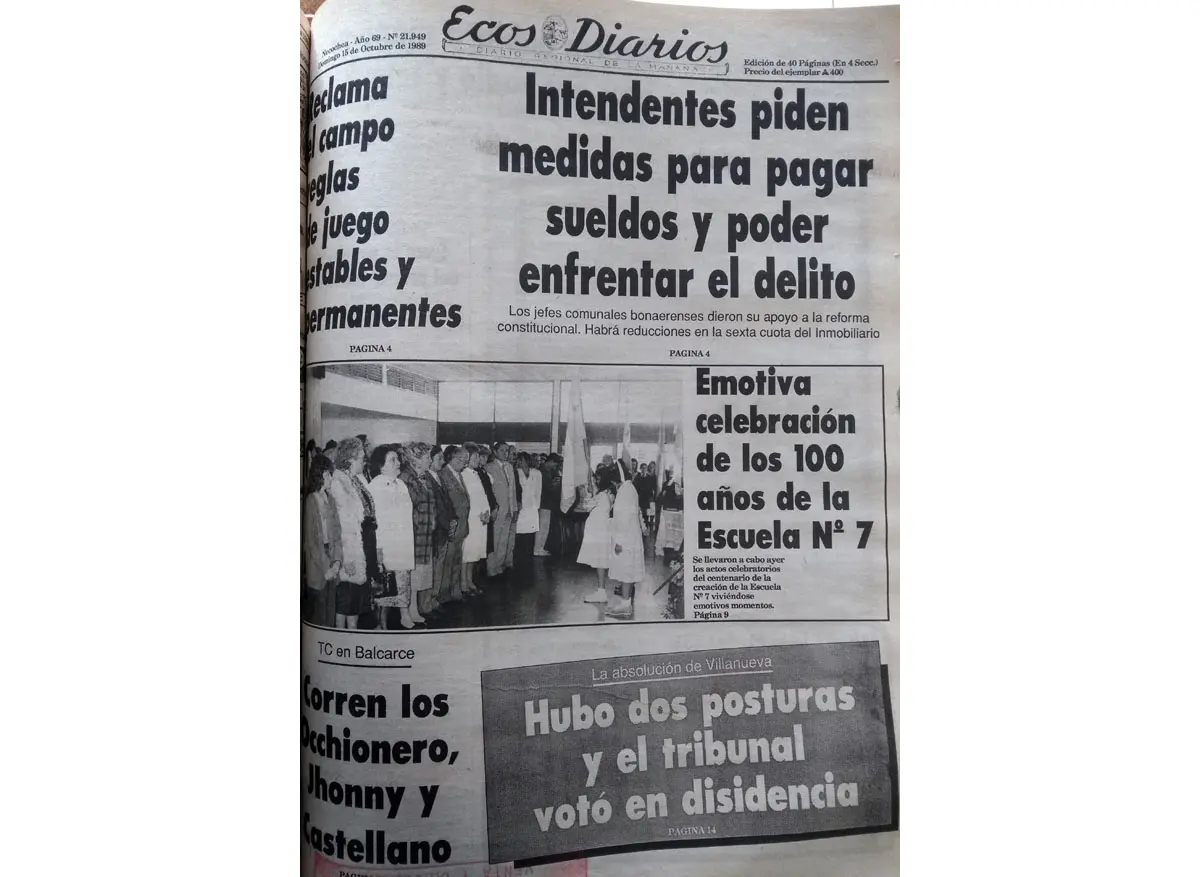 Domingo 15 de octubre de 1989