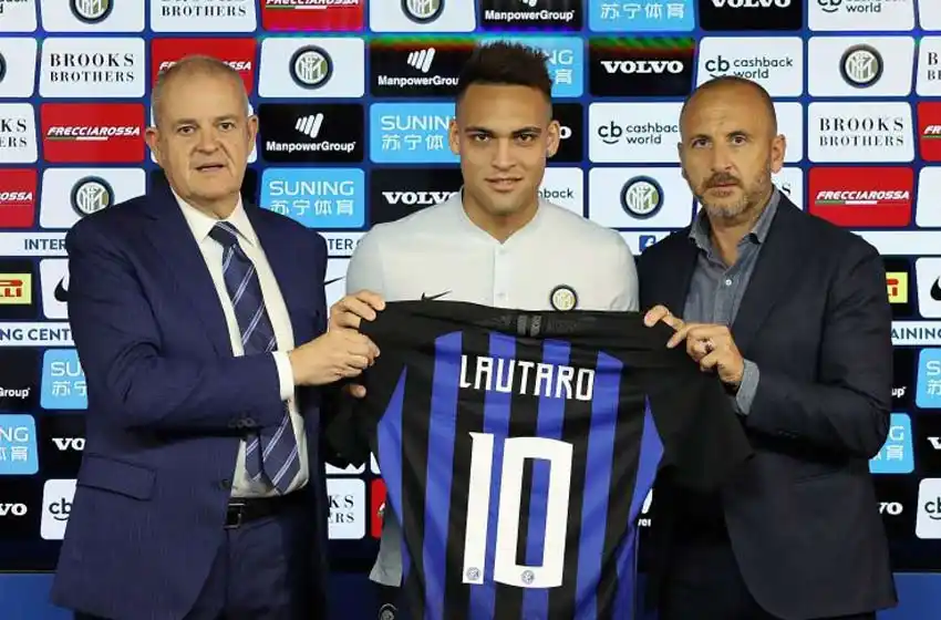 Lautaro Martínez fue presentado en el Inter