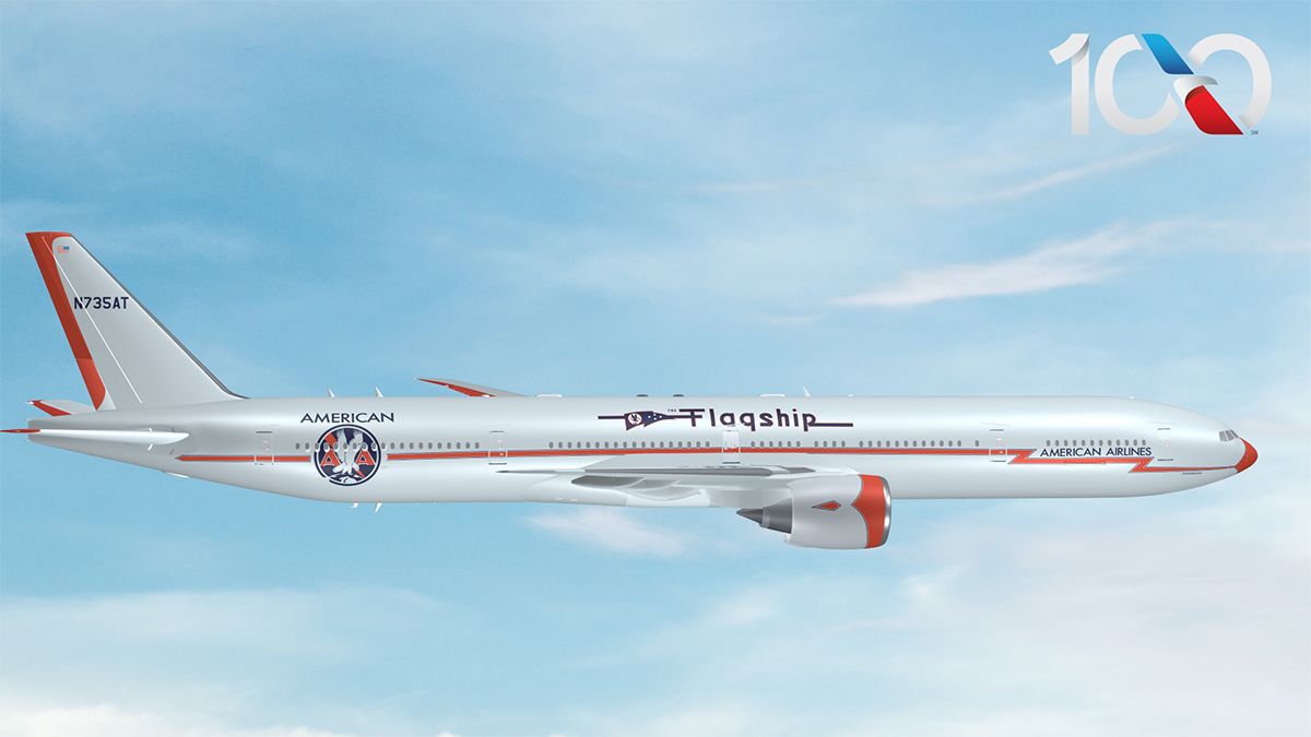 Así es el livery retro que lucirá un 777 de American Airlines para celebrar el centenario de la compañía