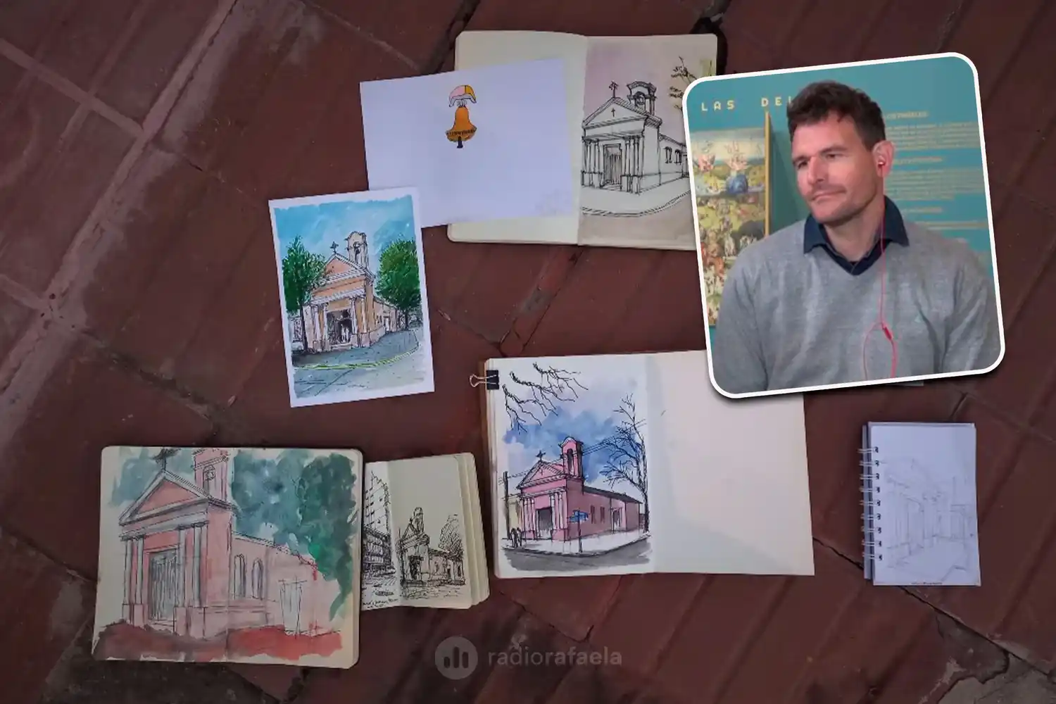 Sebastián Cagliero, arquitecto y docente | Urban Sketchers Rafaela, un grupo de apasionados por el dibujo que comparten sus trabajos llenos de historia