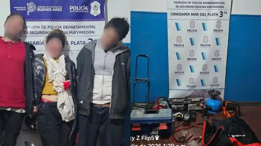 Los efectivos interceptaron a los sospechosos en la intersección de Bosch y Ayolas.
