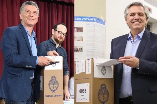 Votaron Macri y Fernández y ya esperan el resultado que definirá el rumbo del país