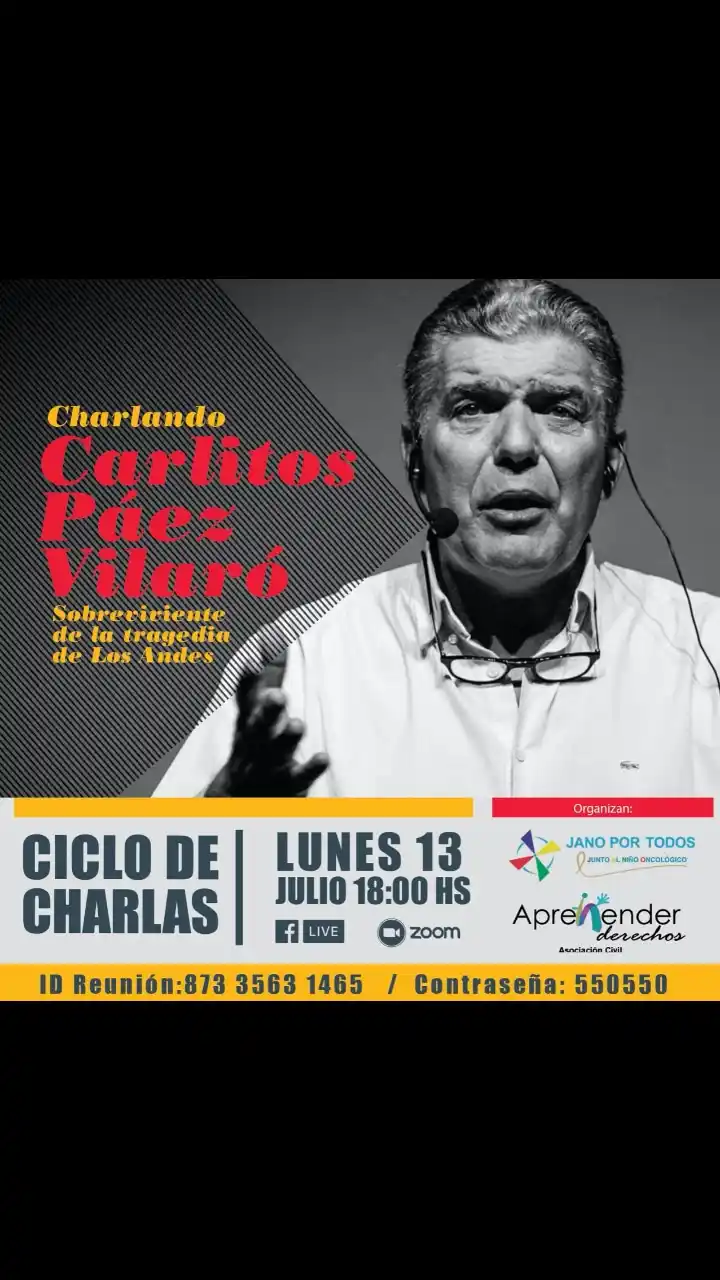 Carlitos Paz Vilaro brinda una charla organizada por instituciones de Tandil 