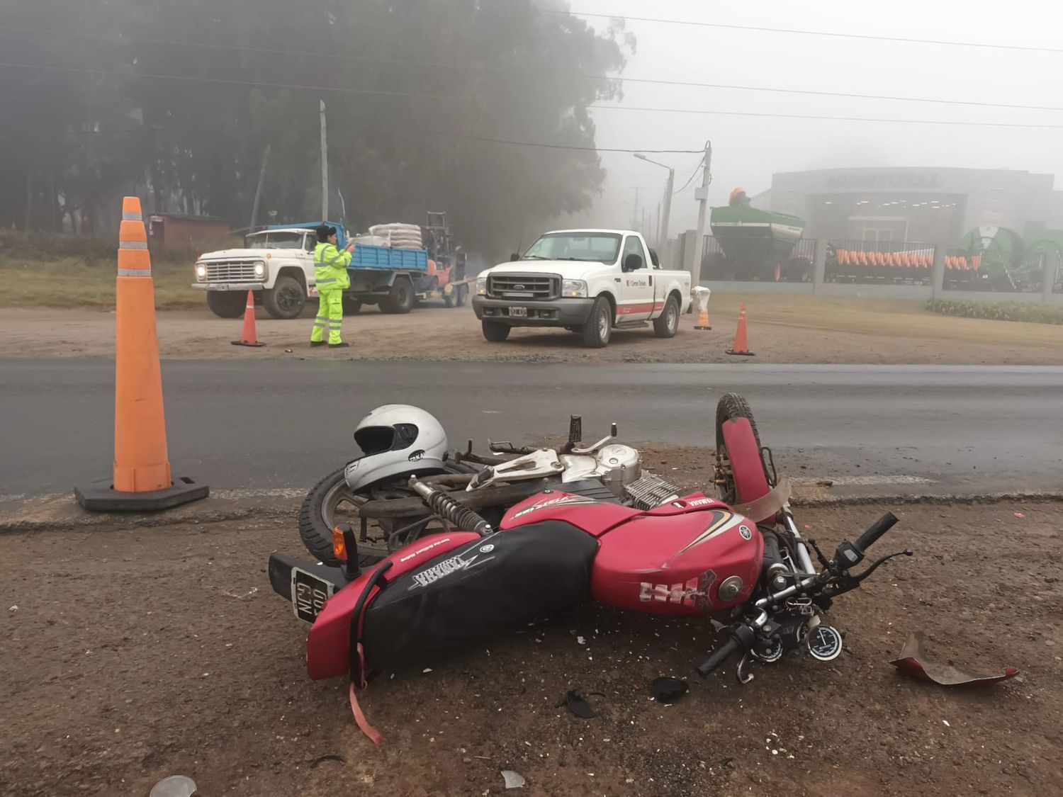 Un motociclista fue hospitalizado.