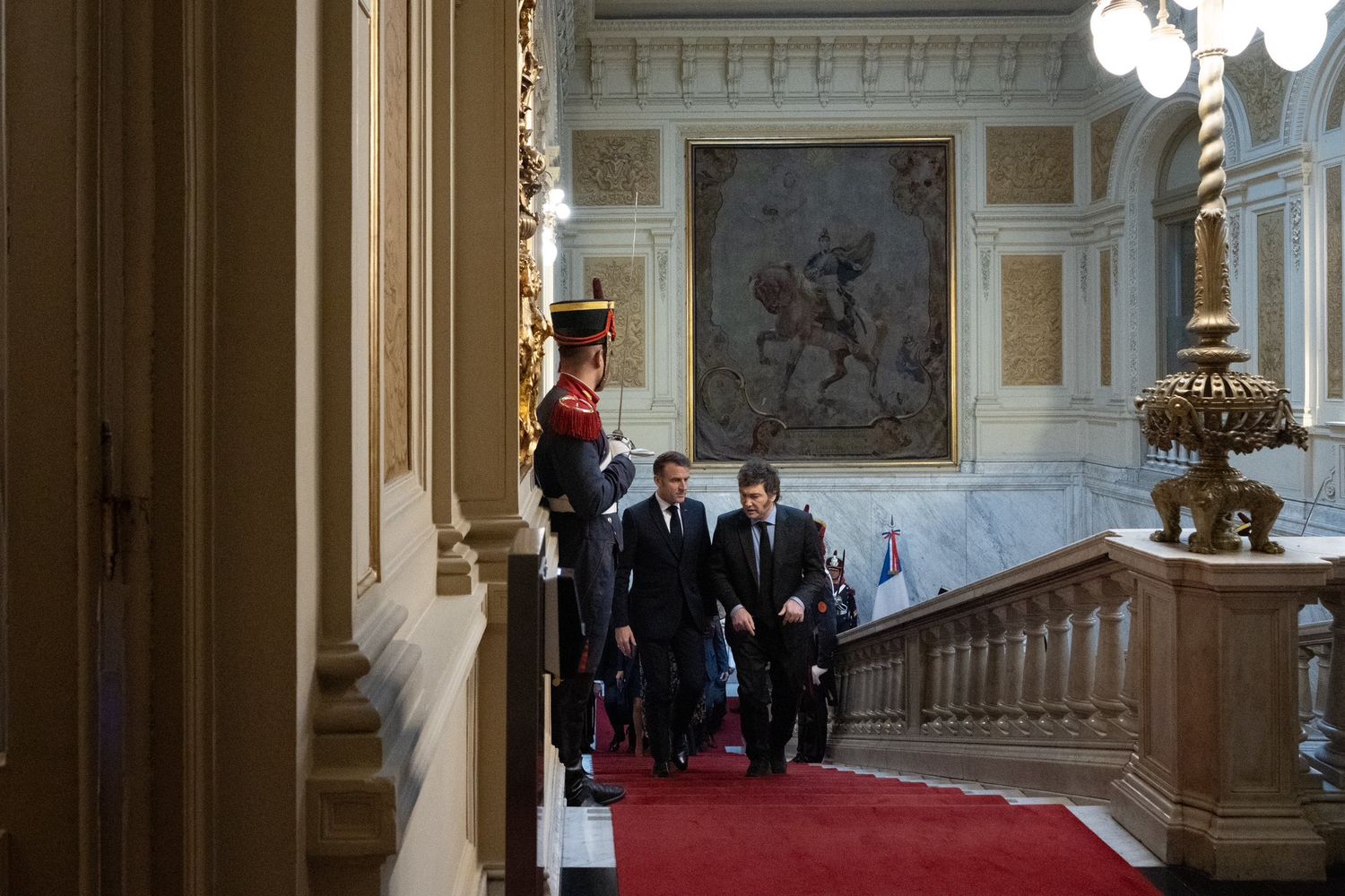 Javier Milei se reunió con Emmanuel Macron en Casa Rosada