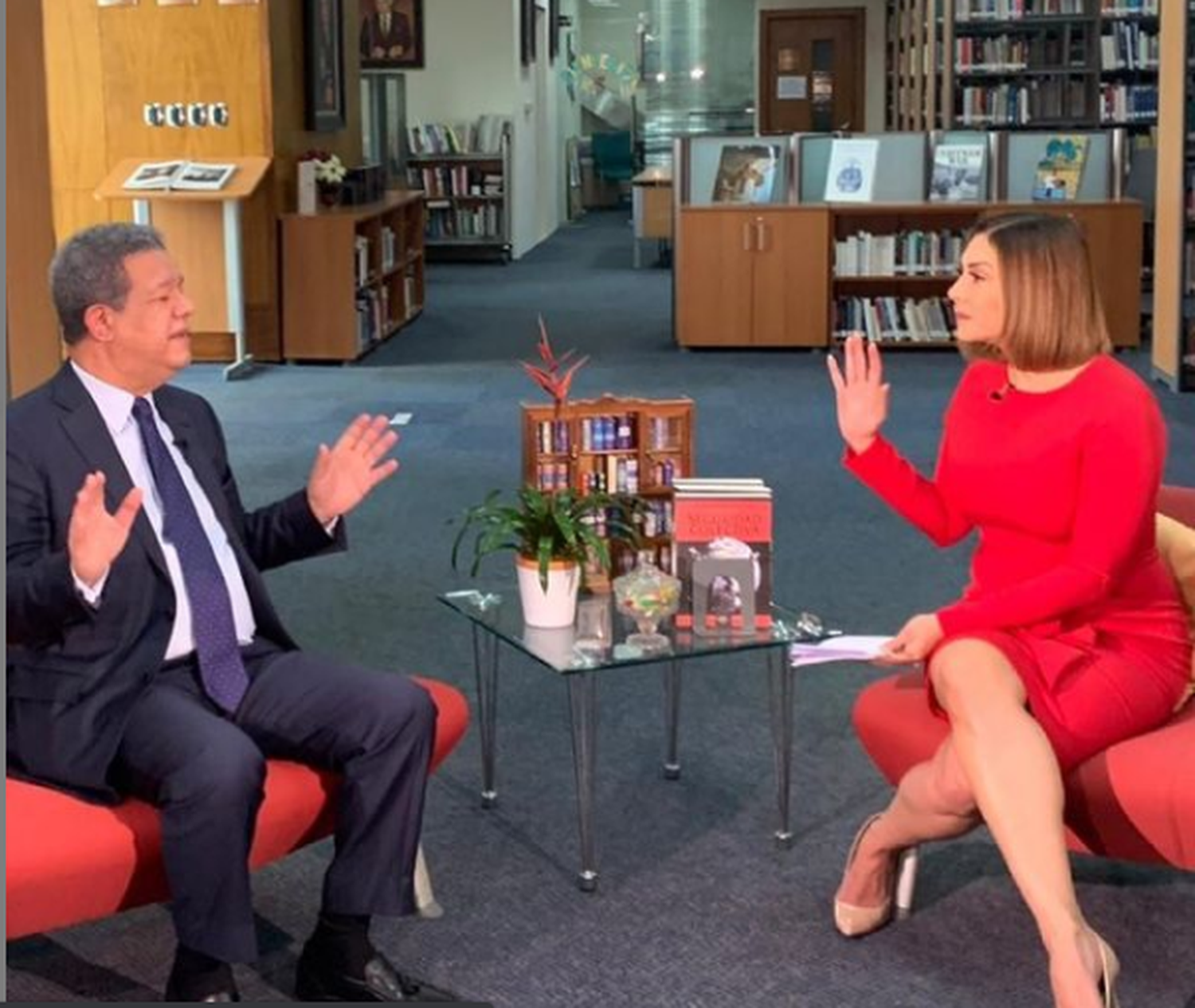 Elianta Quintero y el expresidente Leonel Fernández. Foto: Instagram