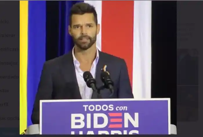 Ricky Martin desde el podio en Florida donde antes sonó Despacito. Foto: Twitter