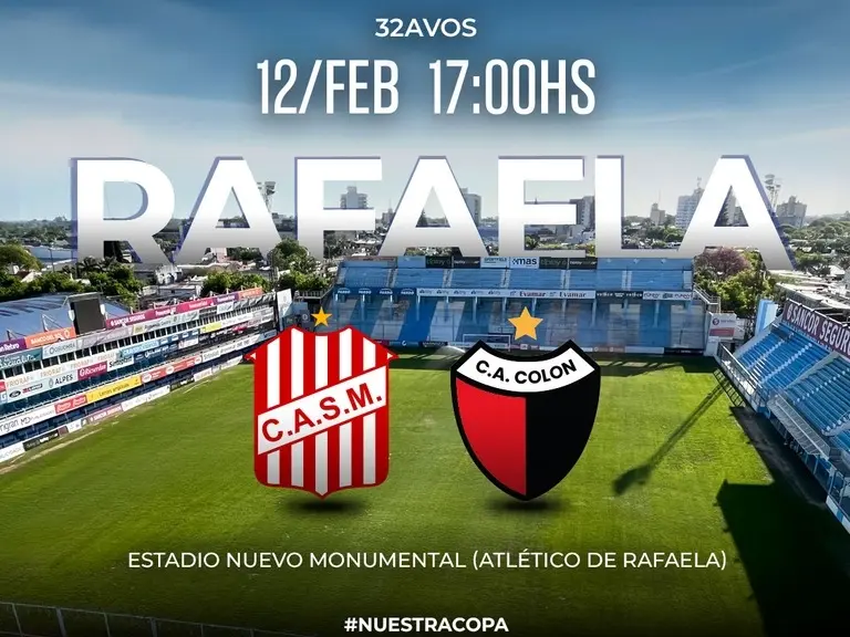 A las 17 se juega por Copa Argentina en el Monumental rafaelino.