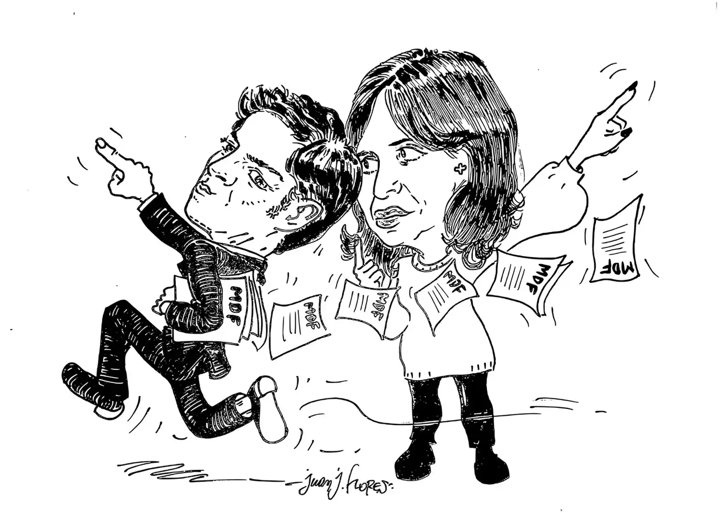 En el centro de la escena