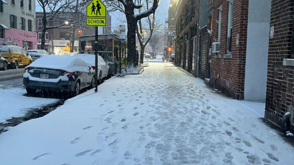 Cae la primera nevada en Nueva York en dos años