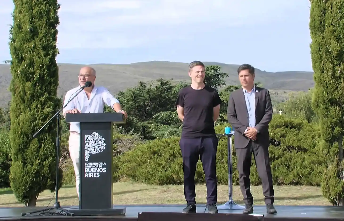 Bordoni junto a Augusto Costa y Axel Kicillof