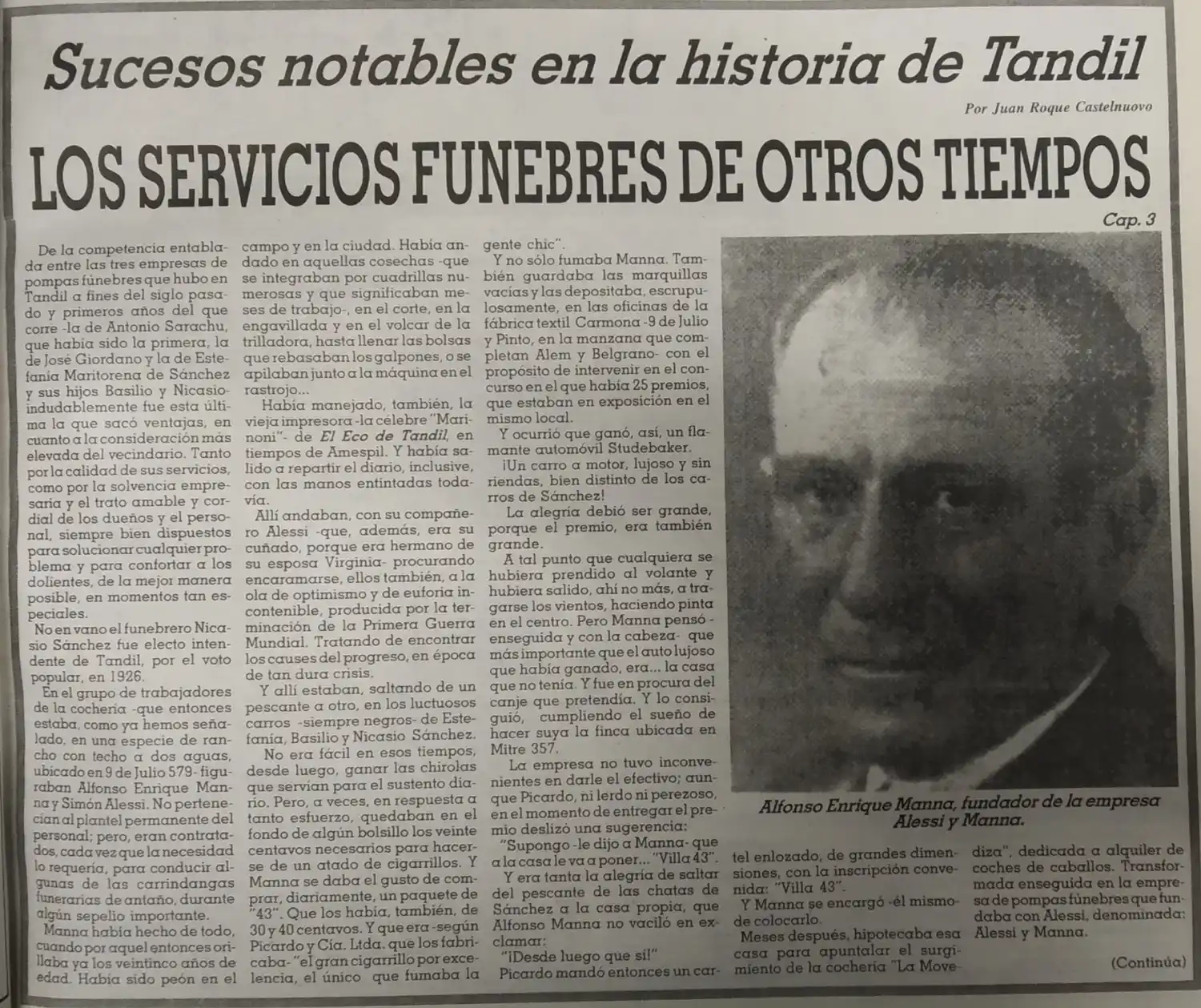 Capítulo 3: Los servicios fúnebres de otros tiempos