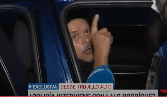 Lalo Rodríguez se molestó por lo que le sucedió. Foto captura YouTube 