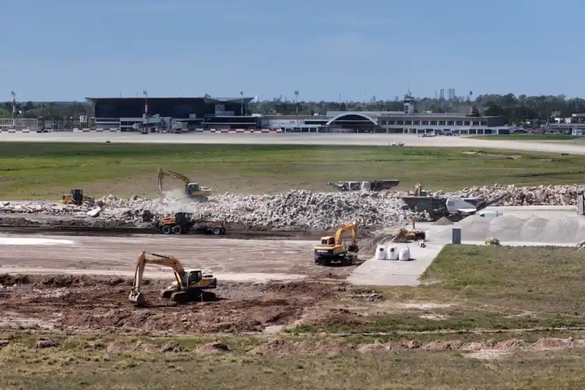 Obras en el aeropuerto.