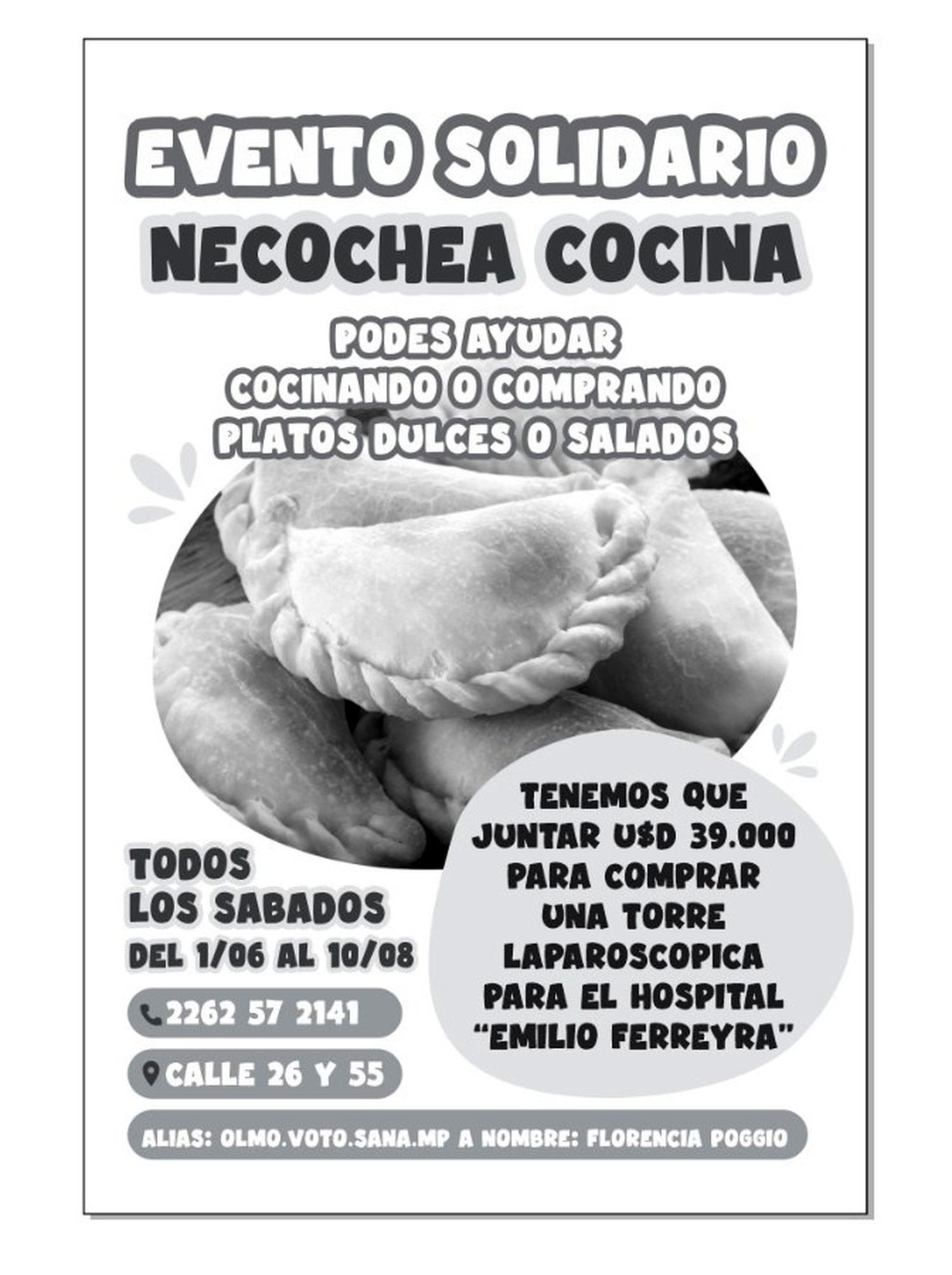 Afiche. Promocionando el evento solidario