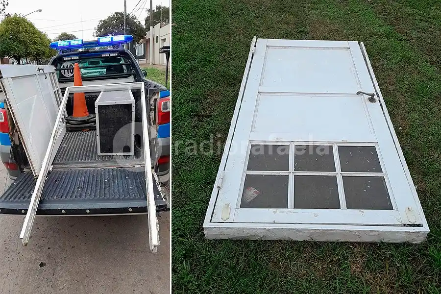 ¡Toc toc! ¿Quién es?, la Policía: un ladrón se metió a una obra en construcción y se llevó la puerta de paseo