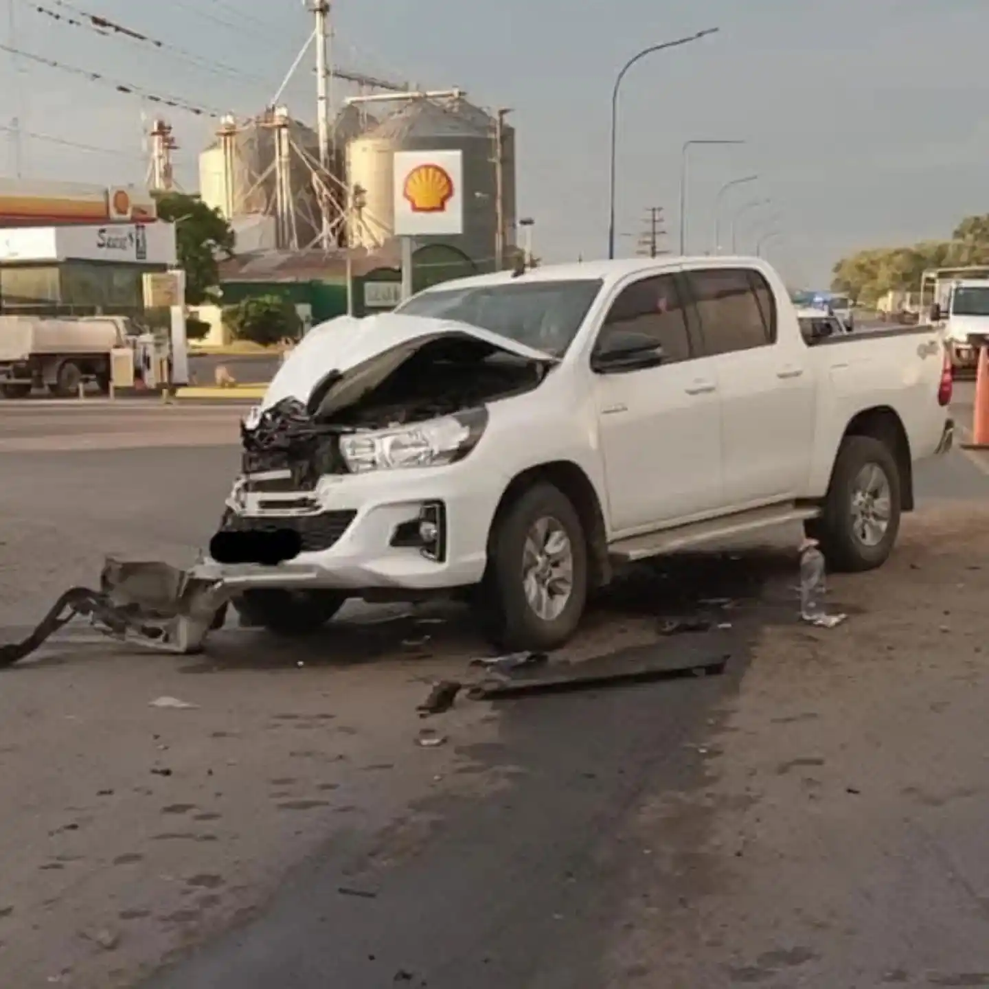 Así quedó la camioneta Hilux