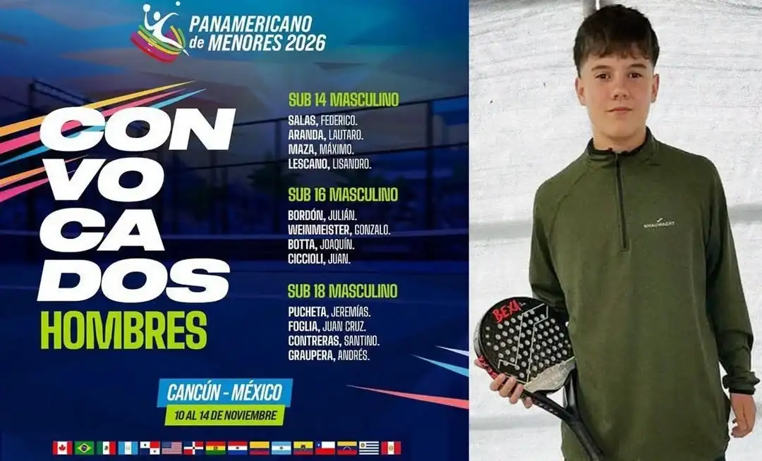 Un victoriense convocado para el Panamericano de Pádel de Menores